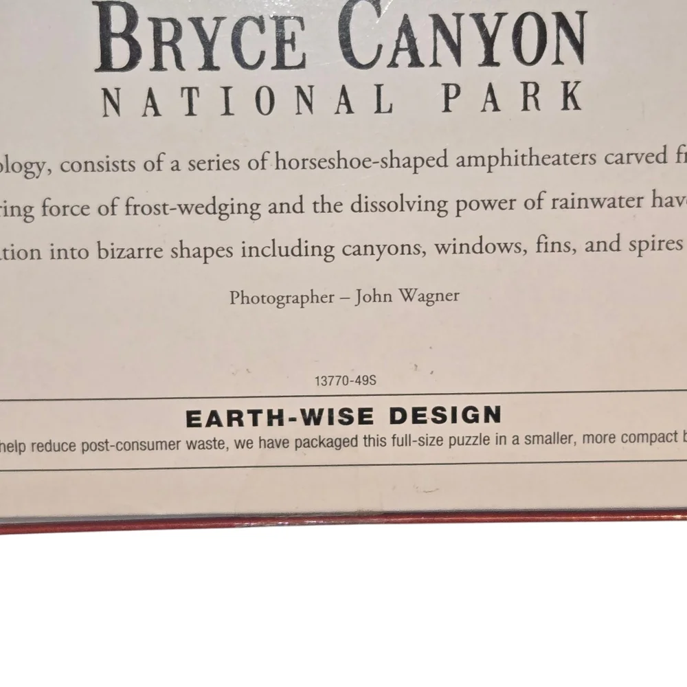 Impact NEW John Wagner Bryce Canyon Nat'l Park 1000+ Pc. Panoramic Jigsaw Puzzle